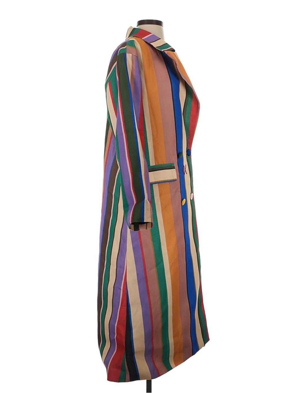 Vintage Rainbow Dopamine Trench Jacket - Picture 3 of 5